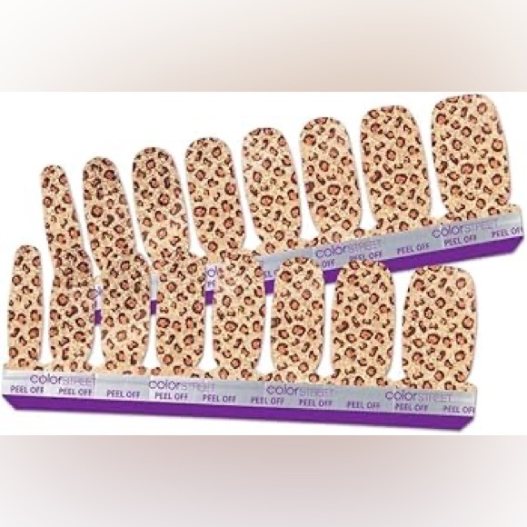 Color Street SAFARI CHIC Leopard Animal Print Cheetah Glitter Nail Strips - Picture 10 of 12